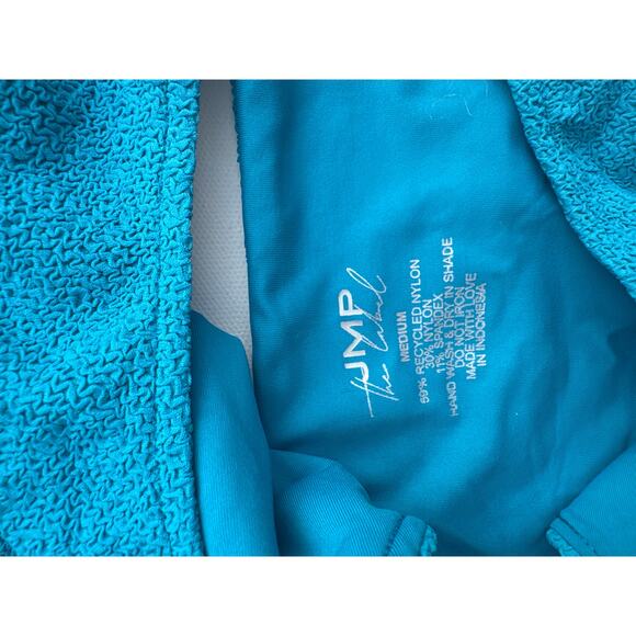 JMP The Label One-Piece Cutout Swimsuit in Teal Blue - Medium NWOT - Picture 3 of 7